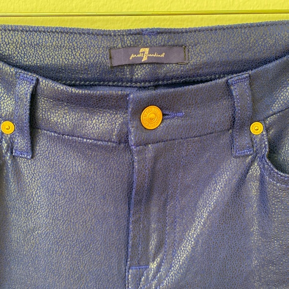 7 For All Mankind Leggings Women Size 30 Blue Faux Snake Print - Picture 3 of 7